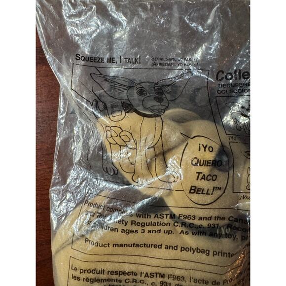 1998 Taco Bell Dog Plush Chihuahua Talking Toy Dog Sealed Mexican Restaurant - Picture 4 of 8